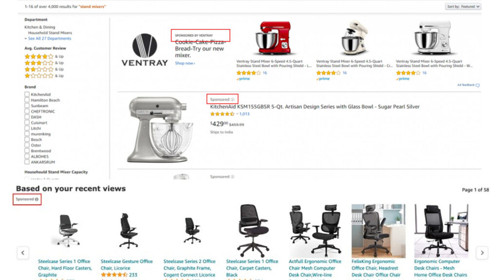 Here's Various Ad Placements On Amazons Search Results And Product Detail Pages